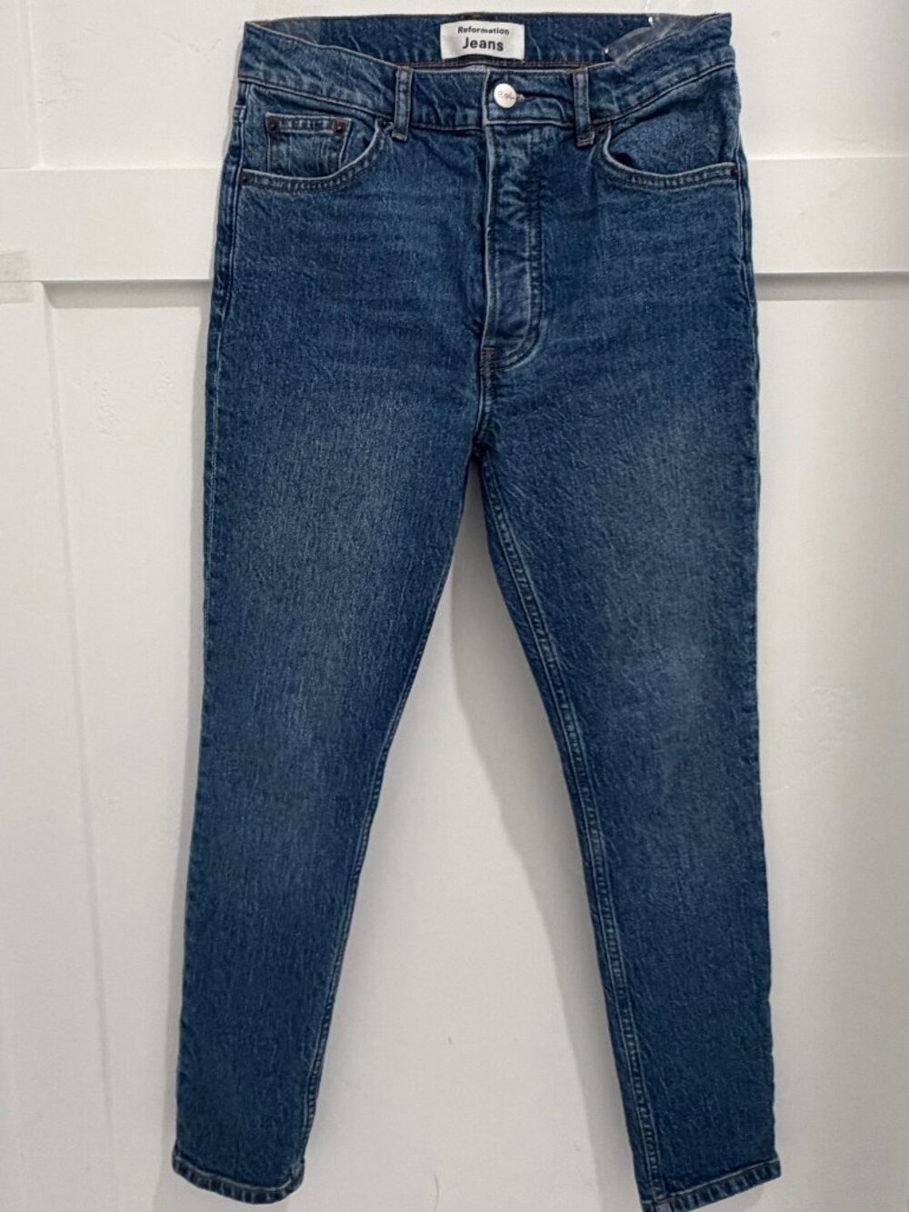 Reformation Serena High Rise Skinny Crop Jeans Cannes Size 26